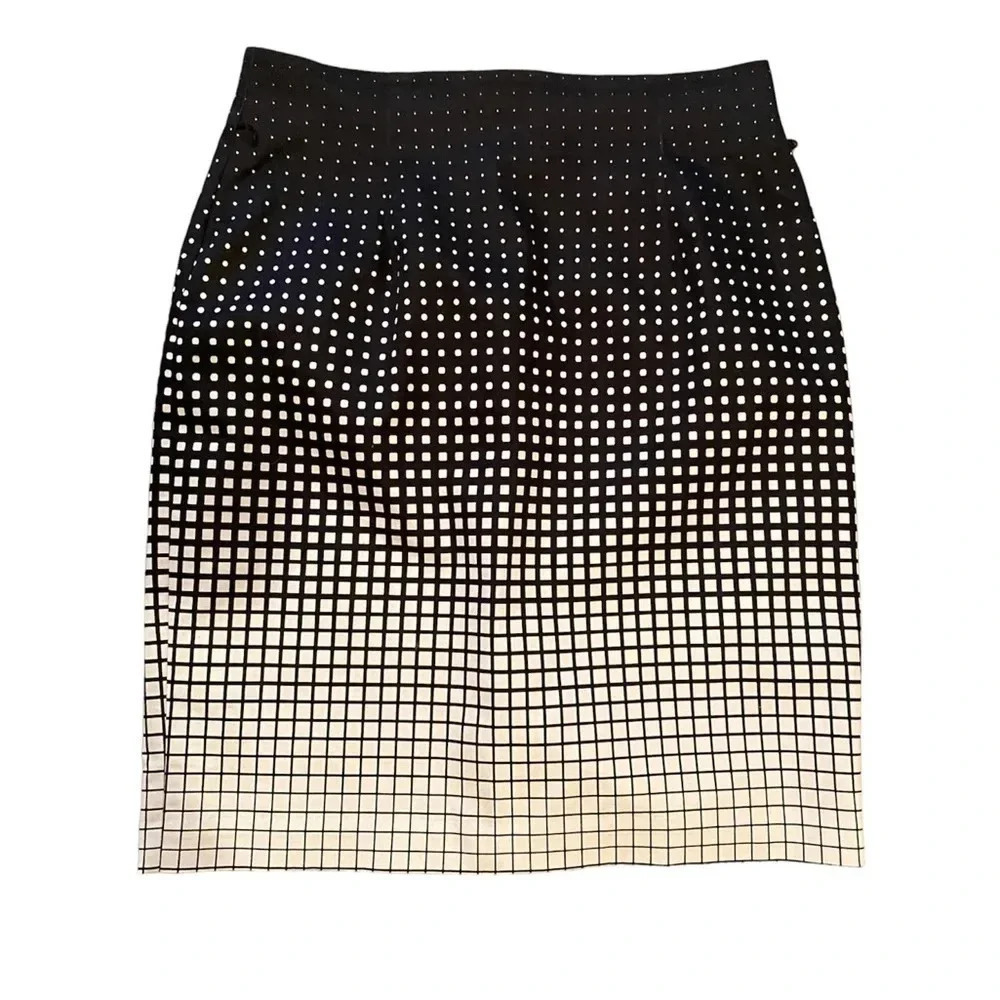 WORTHINGTON EUC WOMENS BLACK WHITE SKIRT BOTTOMS SUMMER CASUAL OFFICE SIZE 12